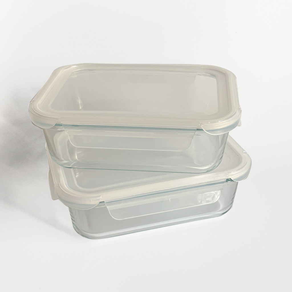 Akamiya High Borosilicate Glass Microwaveable Food Container Rectangle