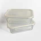 Akamiya High Borosilicate Glass Microwaveable Food Container Rectangle
