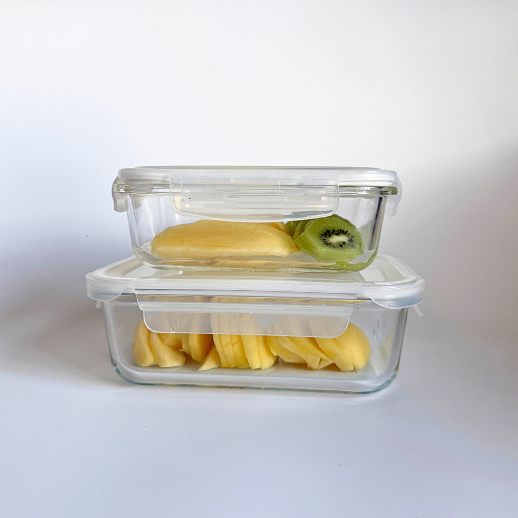 Akamiya High Borosilicate Glass Microwaveable Food Container Rectangle