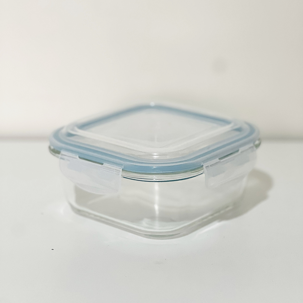 Akamiya Square High Borosilicate Glass Microwaveable Food Container