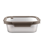 Ani Stainless Steel Rectangle container with Glass with vent Lids