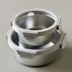 Ani Stainless Steel Round container with Glass with vent Lids