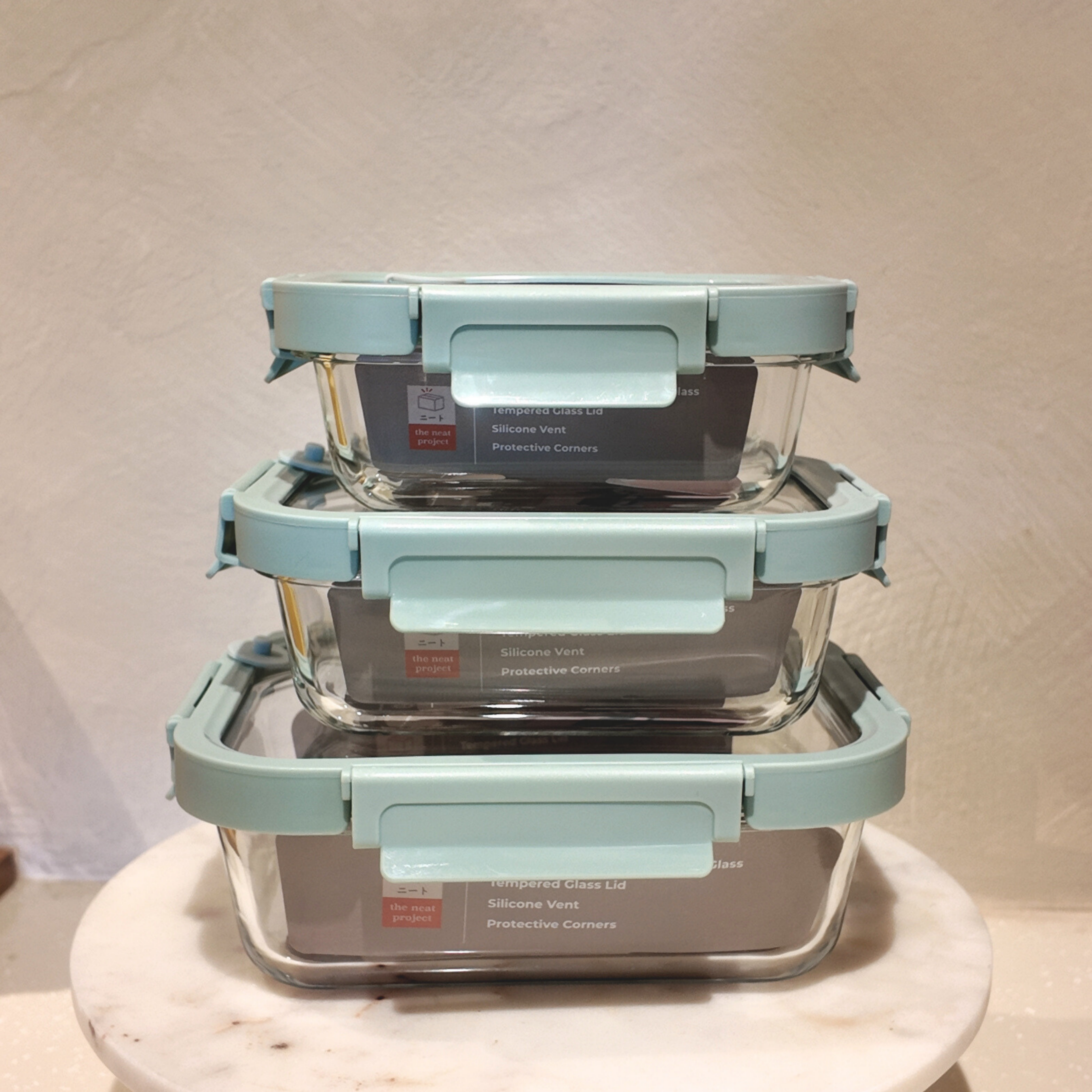Aniko Rectangular Vented Glass Lid Container