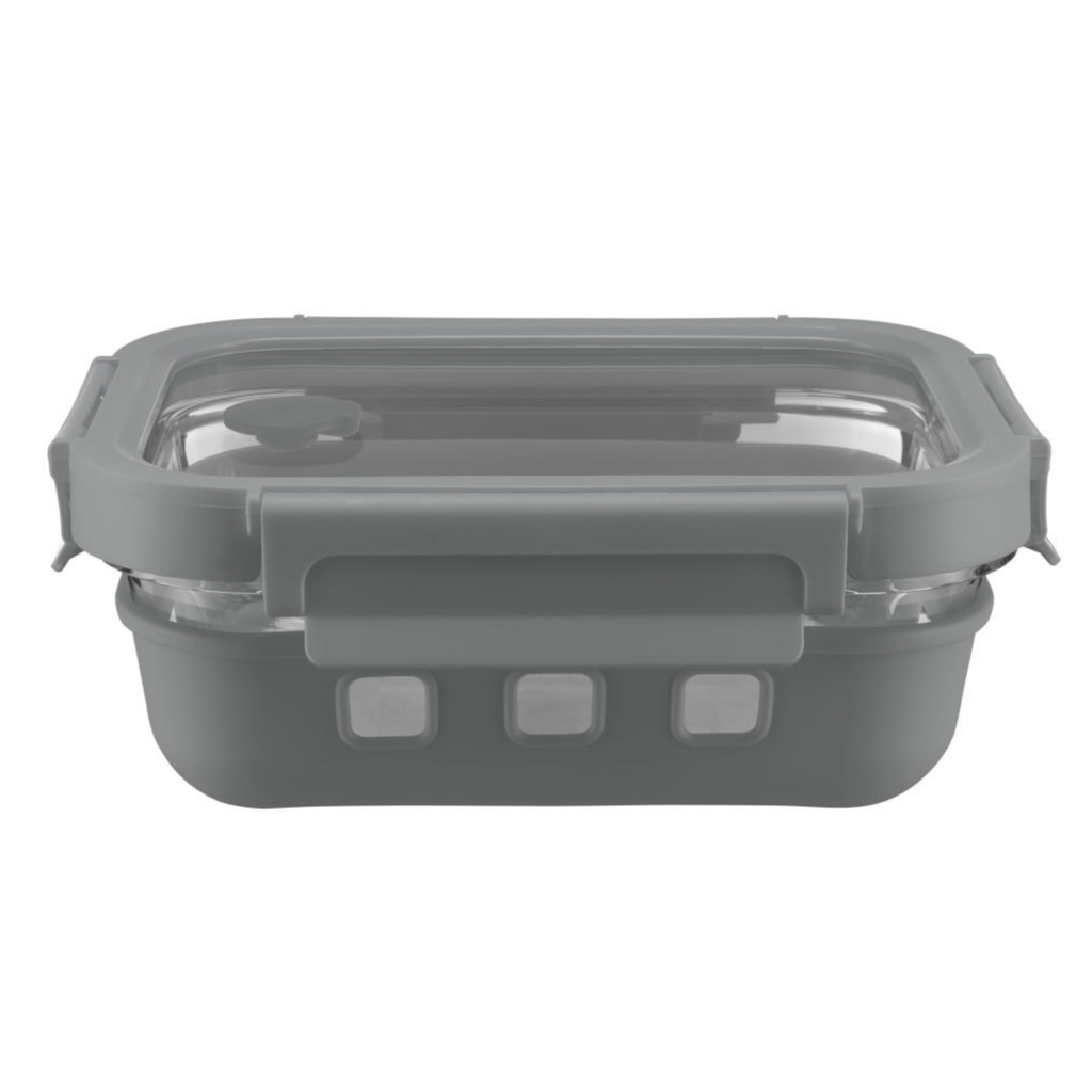 Aniko Rectangular Vented Glass Lid Sleeved Container