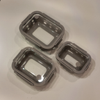 Aniko Rectangular Vented Glass Lid Sleeved Container