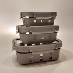 Aniko Rectangular Vented Glass Lid Sleeved Container
