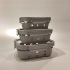 Aniko Rectangular Vented Glass Lid Sleeved Container