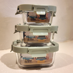 Aniko Square Vented Glass Lid Container