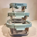 Aniko Square Vented Glass Lid Container