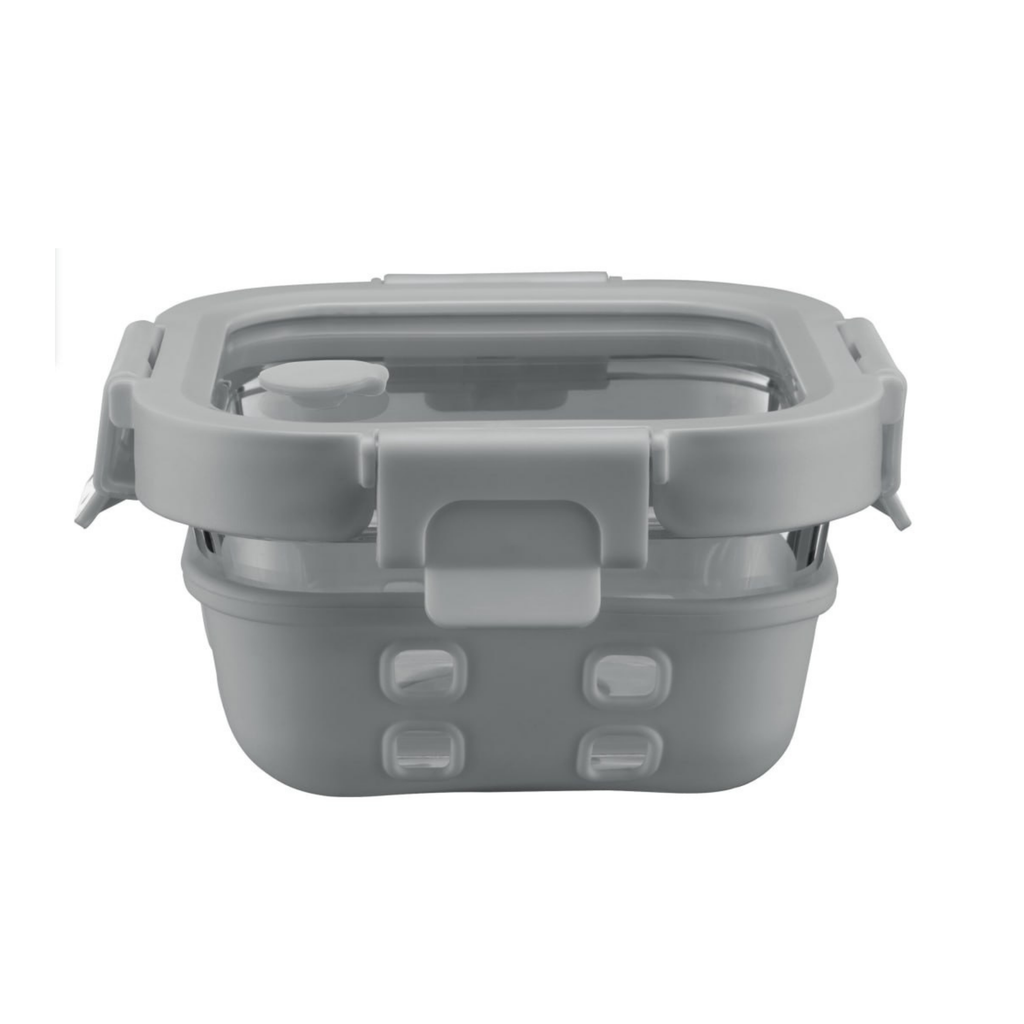 Aniko Square Vented Glass Lid Sleeved Container