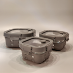Aniko Square Vented Glass Lid Sleeved Container