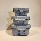 Aniko Square Vented Glass Lid Sleeved Container