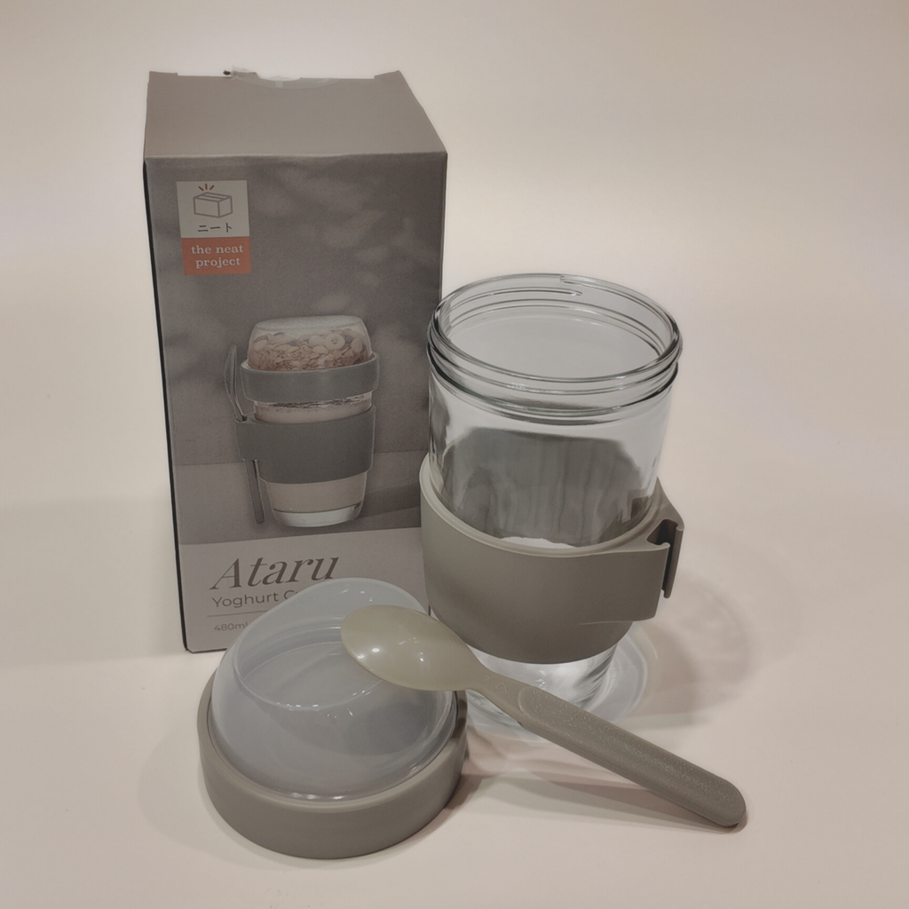 Ataru Glass Yoghurt Cup with Toppings Divider