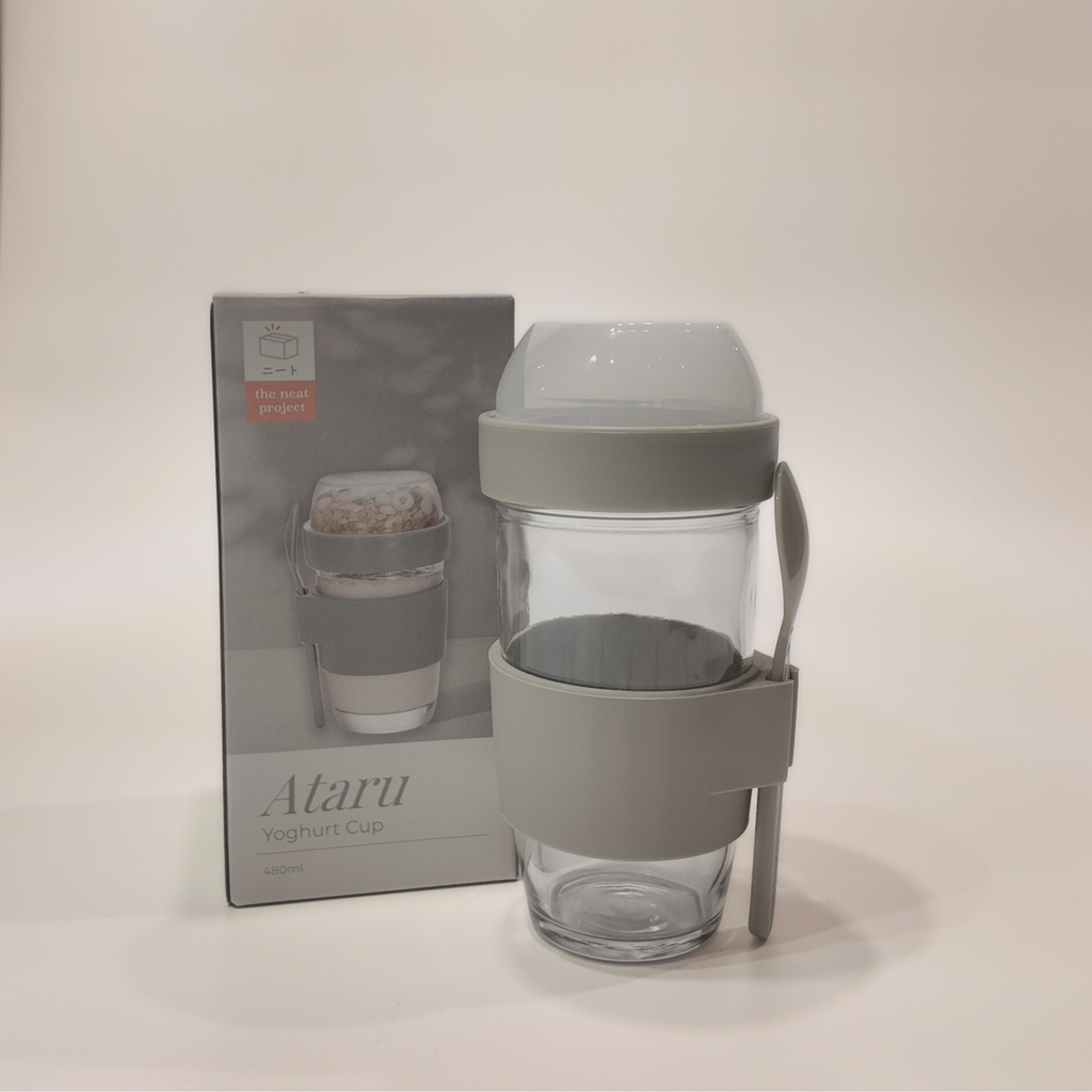 Ataru Glass Yoghurt Cup with Toppings Divider