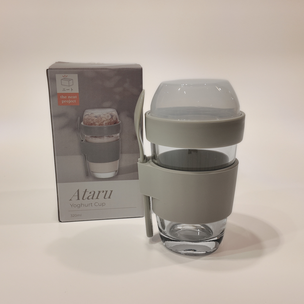 Ataru Glass Yoghurt Cup with Toppings Divider