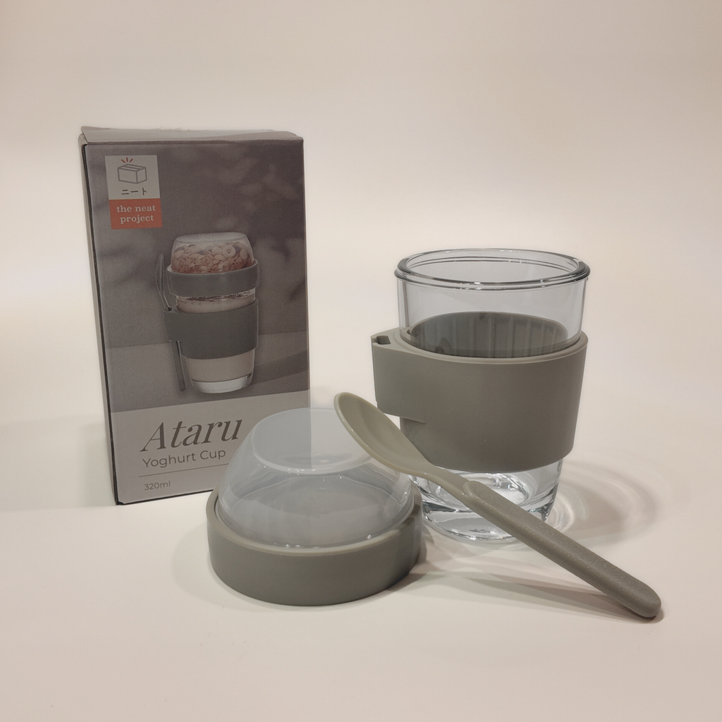 Ataru Glass Yoghurt Cup with Toppings Divider
