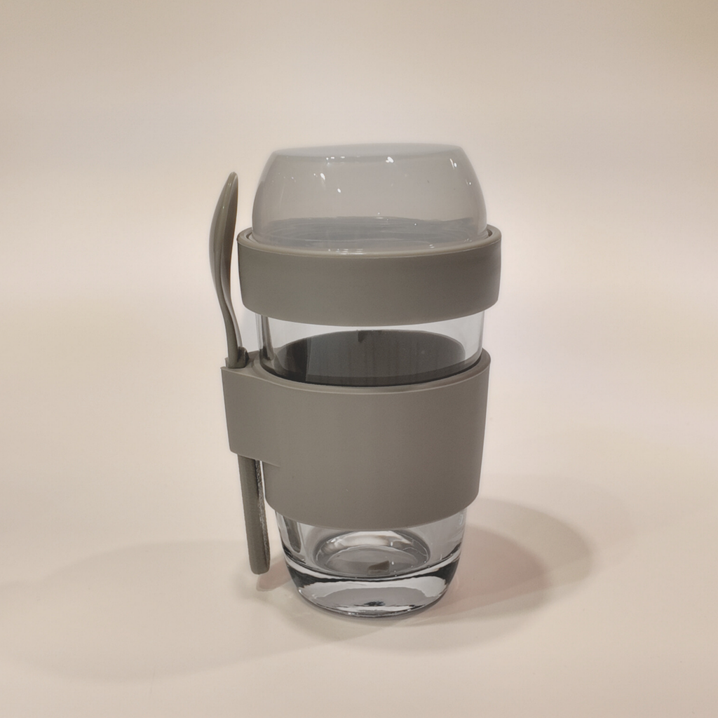 Ataru Glass Yoghurt Cup with Toppings Divider