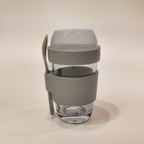 Ataru Glass Yoghurt Cup with Toppings Divider