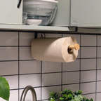 Rogu Towel Tissue Holder with wood minimalist design