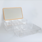 Sachi Stylish Jewelry Organizer with Mirror and Wood Cover