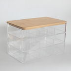 Sachi Stylish Jewelry Organizer with Mirror and Wood Cover