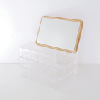 Sachi Stylish Jewelry Organizer with Mirror and Wood Cover