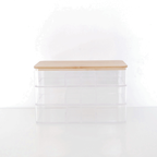 Sachi Stylish Jewelry Organizer with Mirror and Wood Cover