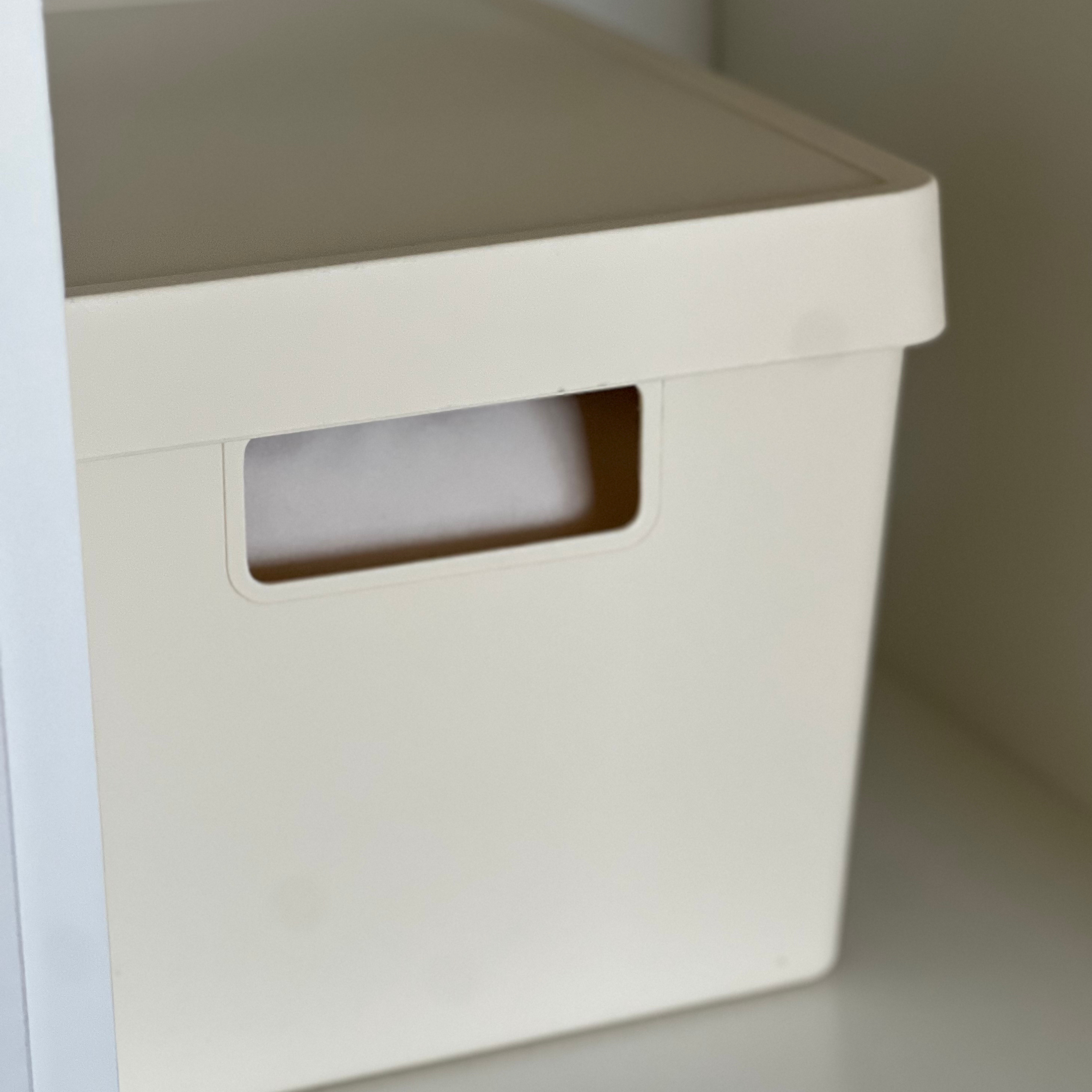 Sachi Beige Storage Basket with Lid