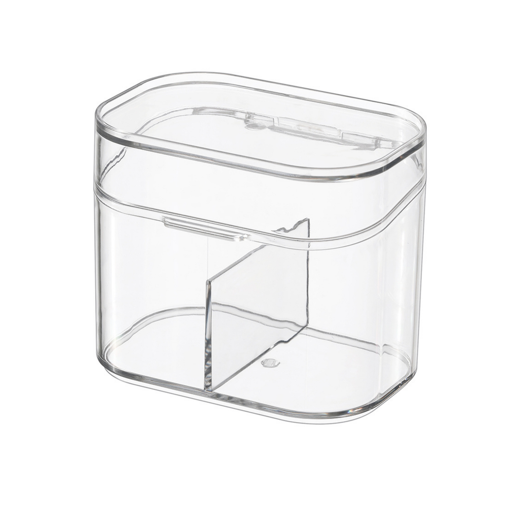 Sachi Clear Cosmetic Organizer Qtip Cotton Pads Storage