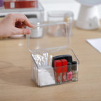 Sachi Clear Cosmetic Organizer Qtip Cotton Pads Storage
