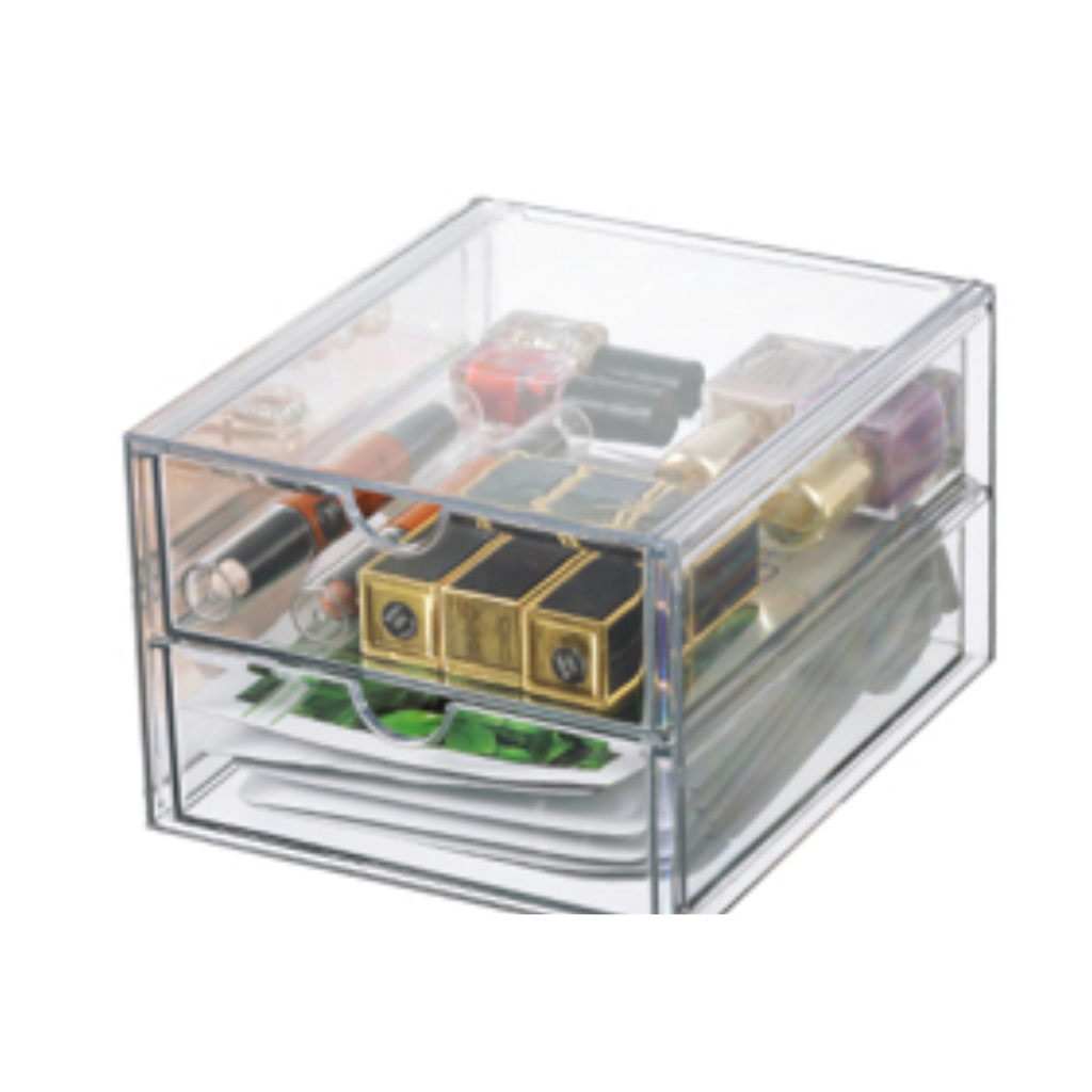 Sachi Clear Drawer Organizer (Horizontal) 2 Slots