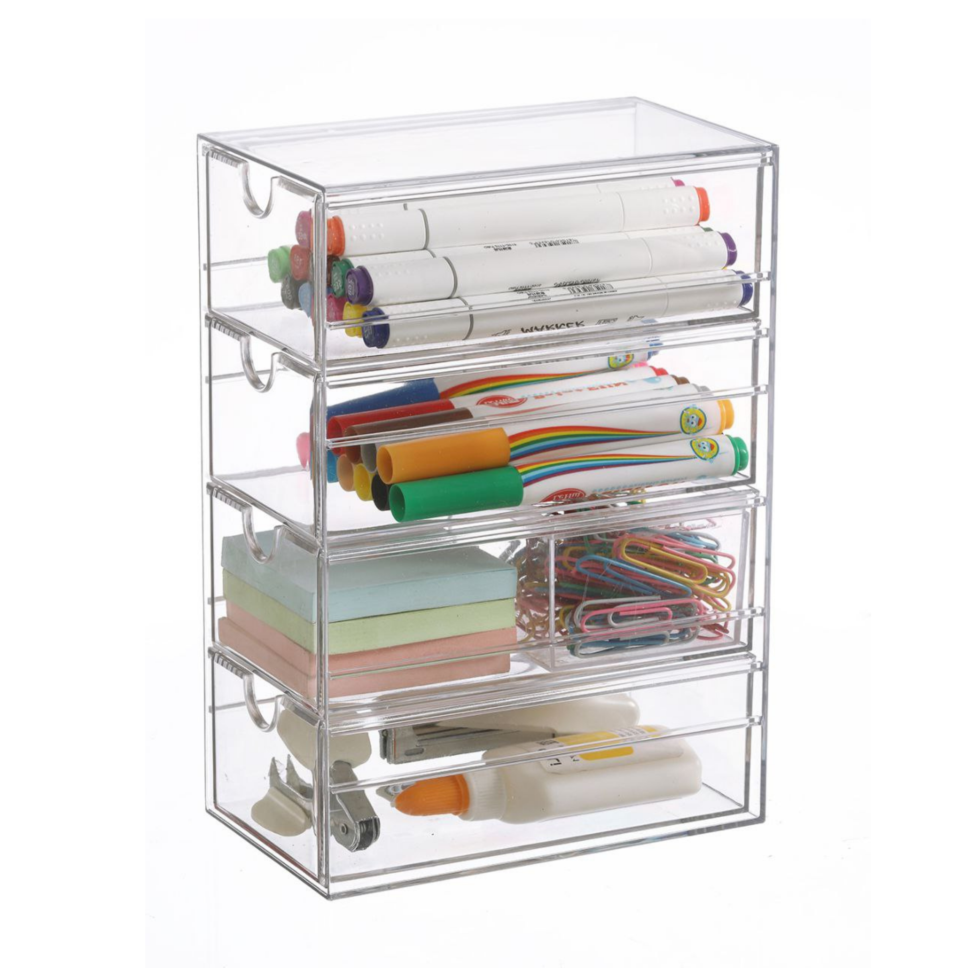 Sachi Clear Drawer Organizer (Vertical) 4 Slots