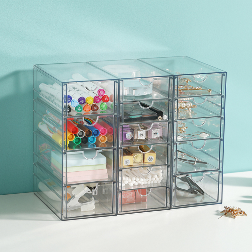 Sachi Clear Drawer Organizer (Vertical) 5 Slots