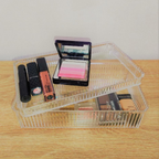 Sachi Clear Storage Boxes with Wood Cover Minimalist Design