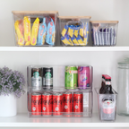 Sachi Clear Storage Boxes with Wood Cover, Minimalist Design