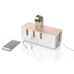 Sachi Electric Storage Organizer with Wood Minimalist Design