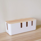 Sachi Electric Storage Organizer with Wood Minimalist Design