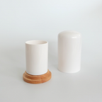 Sachi Q-tip/Toothpick Storage with Wood  Minimalist Design