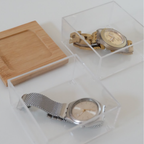 Sachi Stylish 2-Tier Small Storage Organizer with Wood Cover