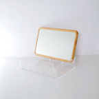 Sachi Stylish Jewelry Organizer with Mirror and Wood Cover