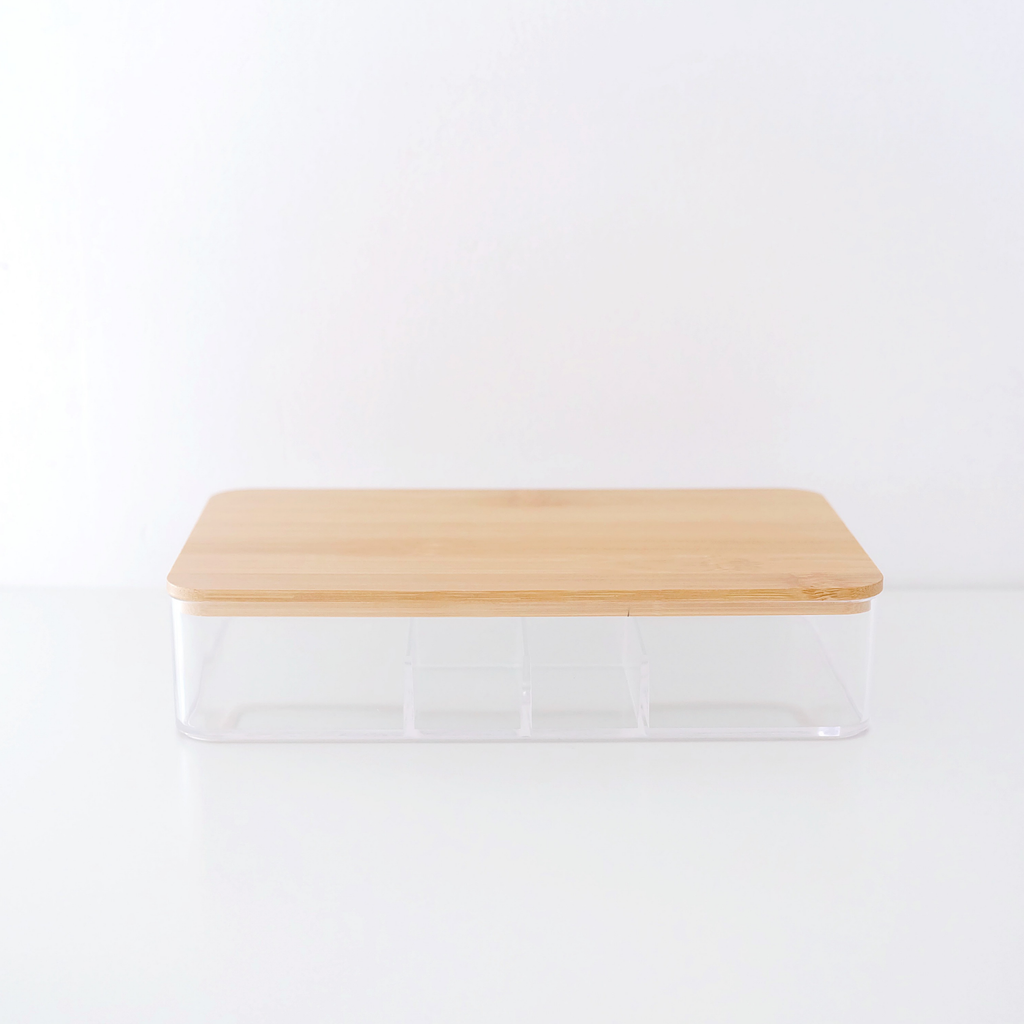 Sachi Stylish Jewelry Organizer with Mirror and Wood Cover