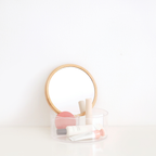 Sachi Stylish Jewelry Organizer with Mirror and Wood Cover