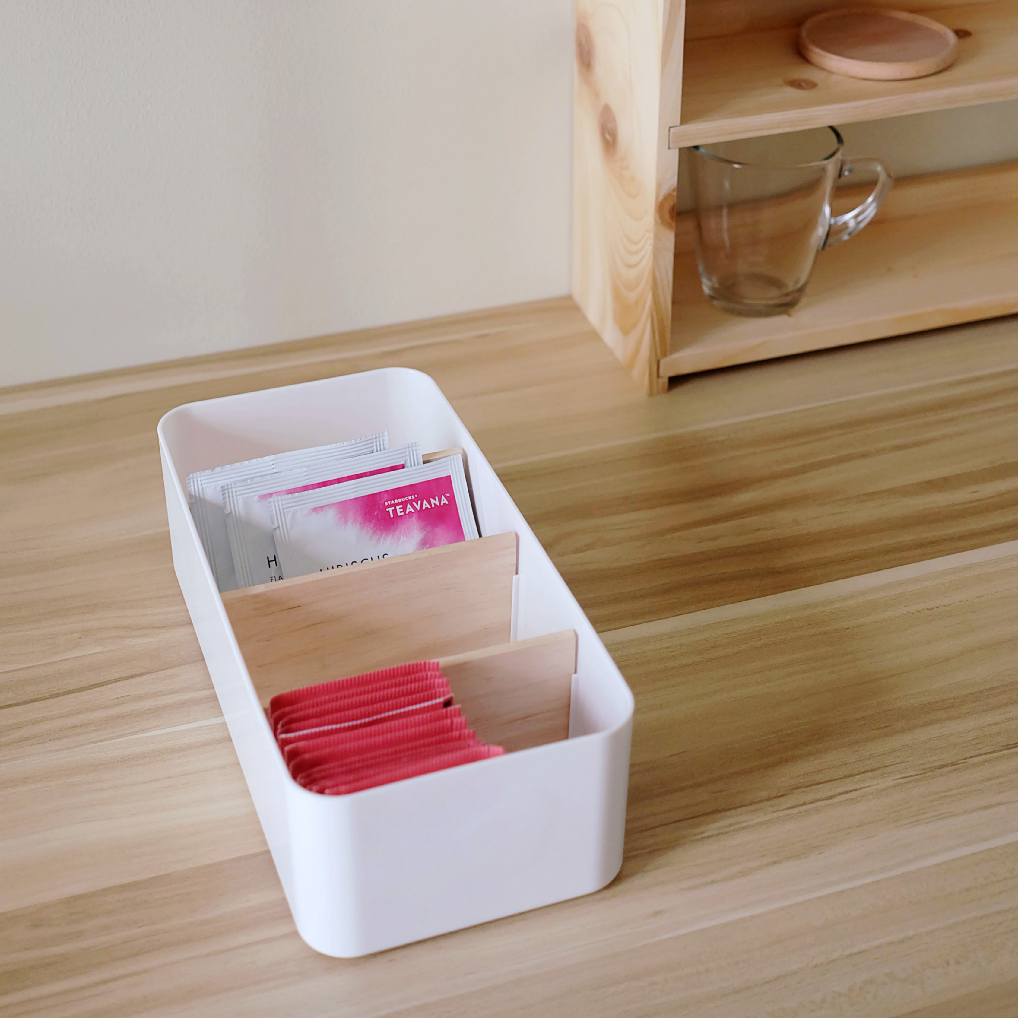 Sachi Stylish Storage Organizer with Wood Divider