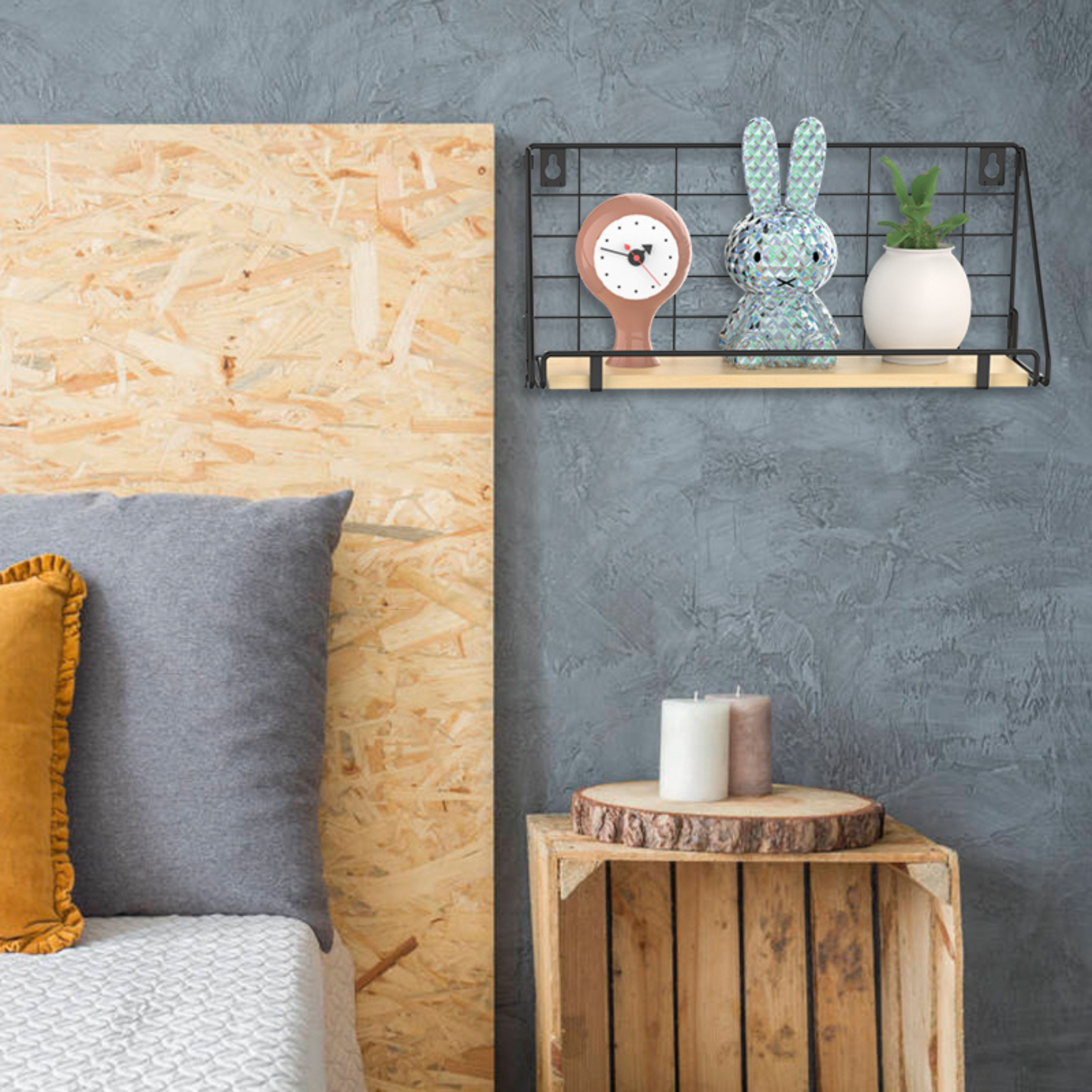 Sawaru Wall Mounted Storage Organizer Hanging Shelf