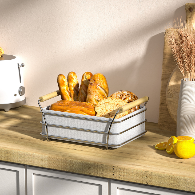 Rogu Bread Basket with wood minimalist design