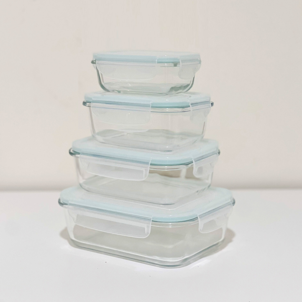 Akamiya Rectangular High Borosilicate Glass Microwaveable Food Container