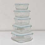 Akamiya Square High Borosilicate Glass Microwaveable Food Container