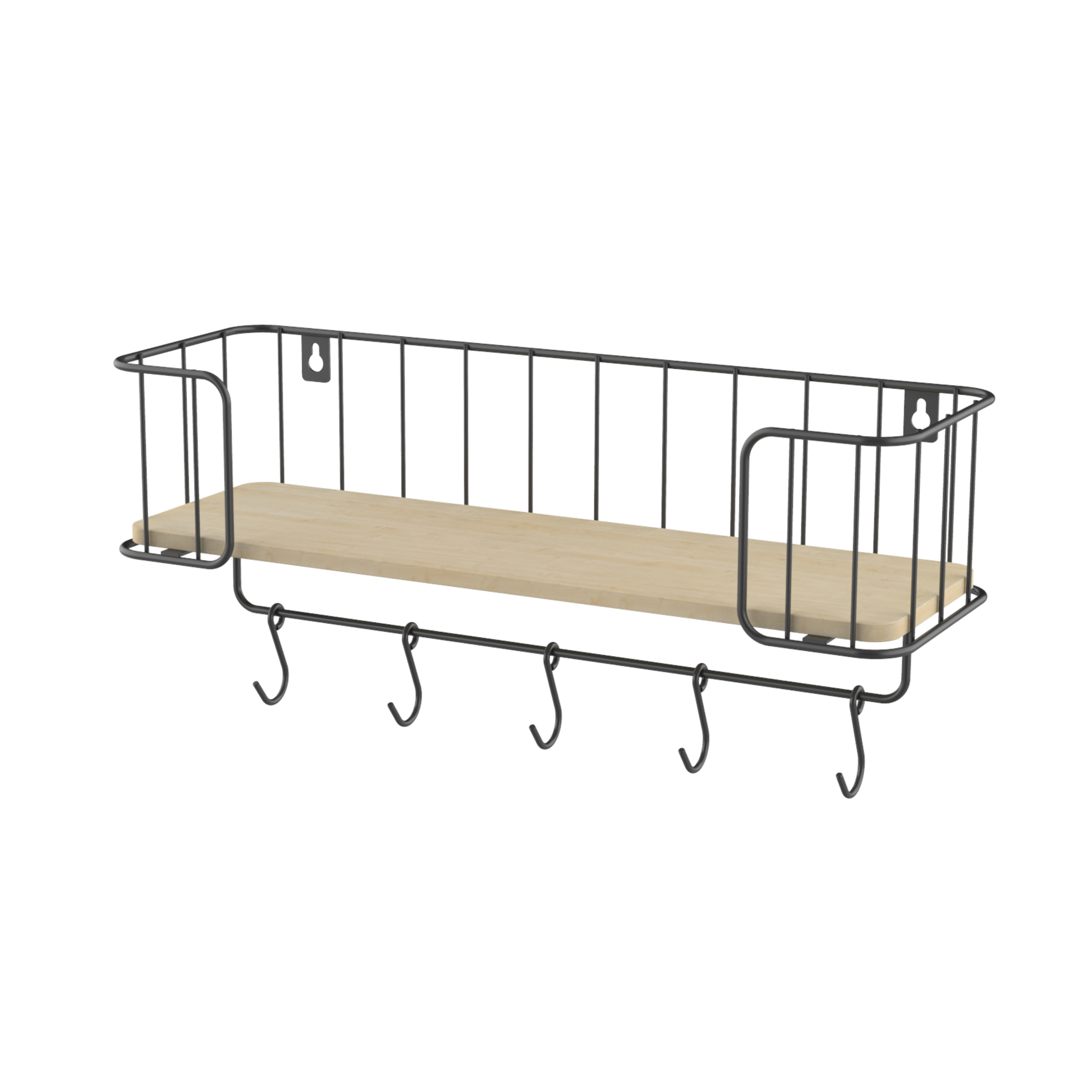 Shime Wall Mounted Storage Organizer Hanging Shelf