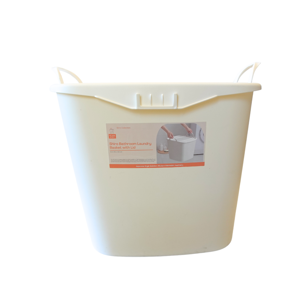 Shiro Bathroom Laundry Basket with Lid