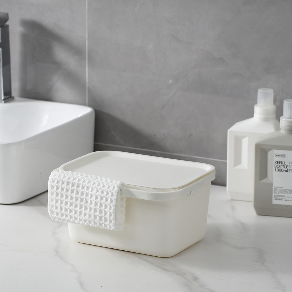 Shiro Bathroom Storage Bin with Lid